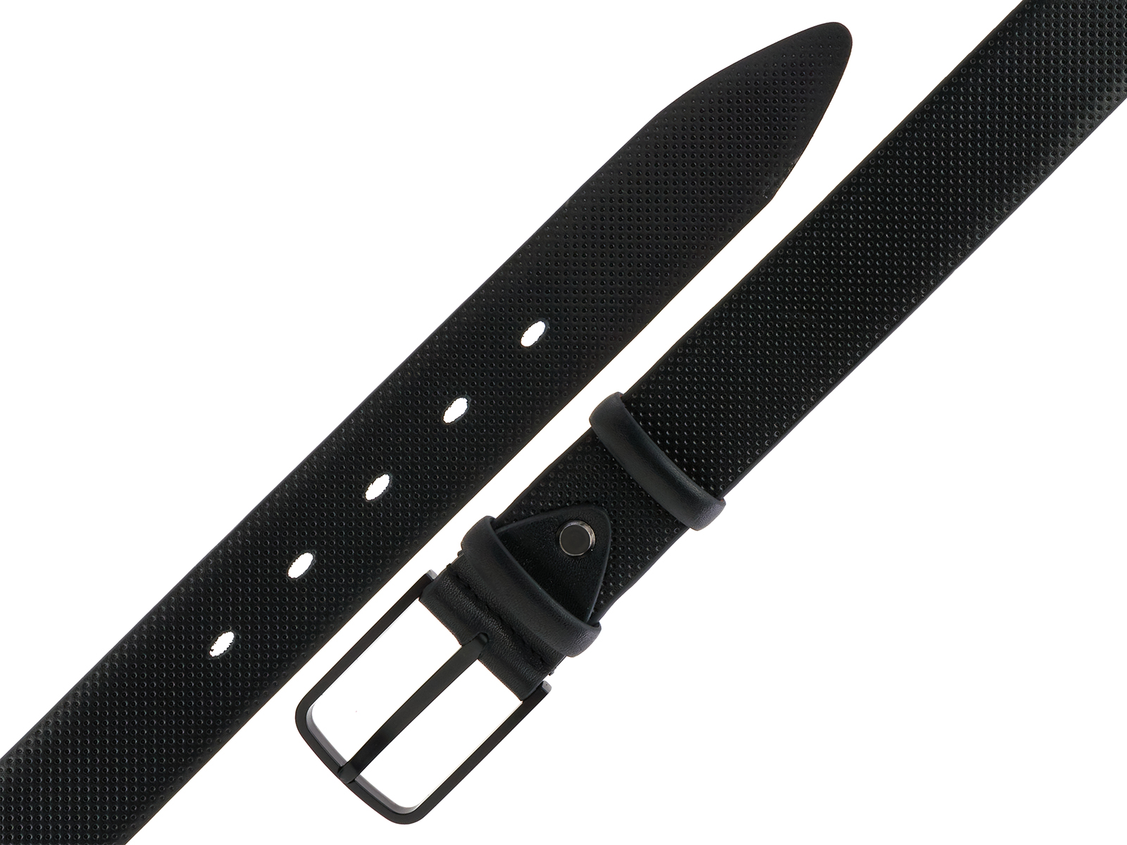 Кожаный черный мужской классический ремень DC35-206